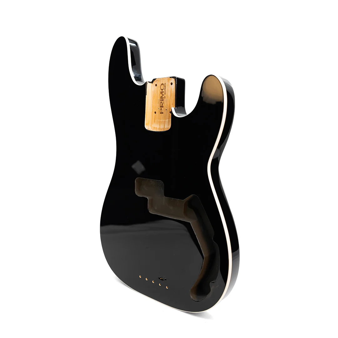 PRiMO Replacement Precision Bass Body - Black Onyx w/ White Binding - Image 3
