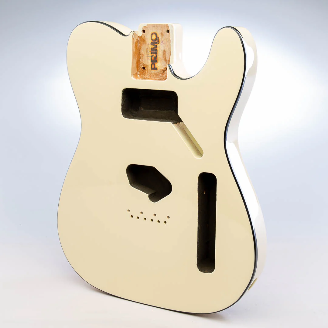 PRiMO Replacement Tele Body - Alabaster w/ Black Binding - Image 2