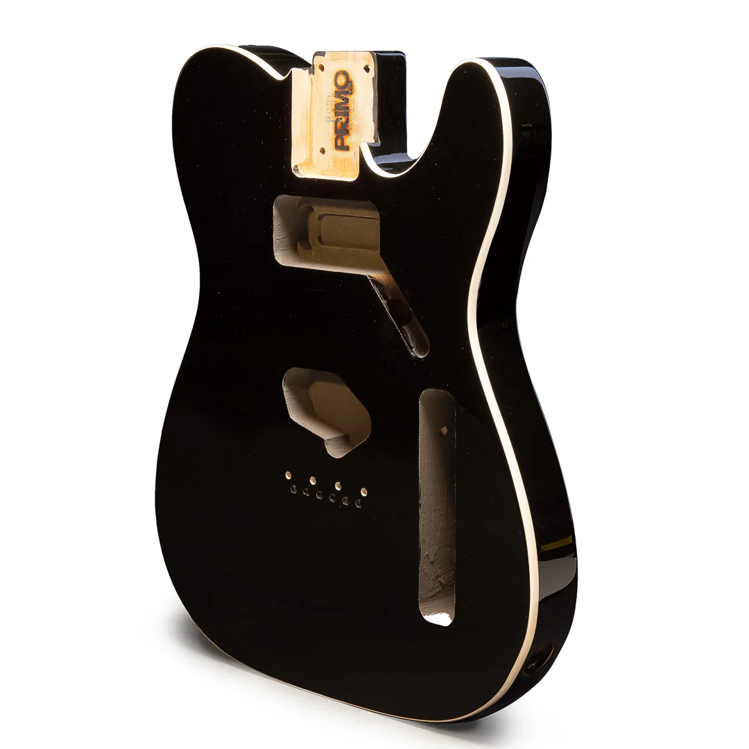 PRiMO Replacement Tele Body - Black Onyx w/ White Binding - Image 2
