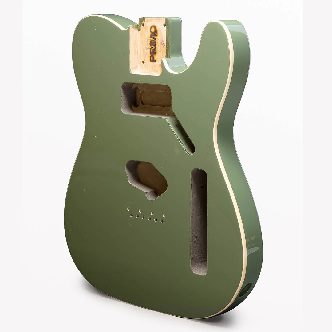 PRiMO Replacement Tele Body - Burnt Sage w/ Cream Binding - Image 2