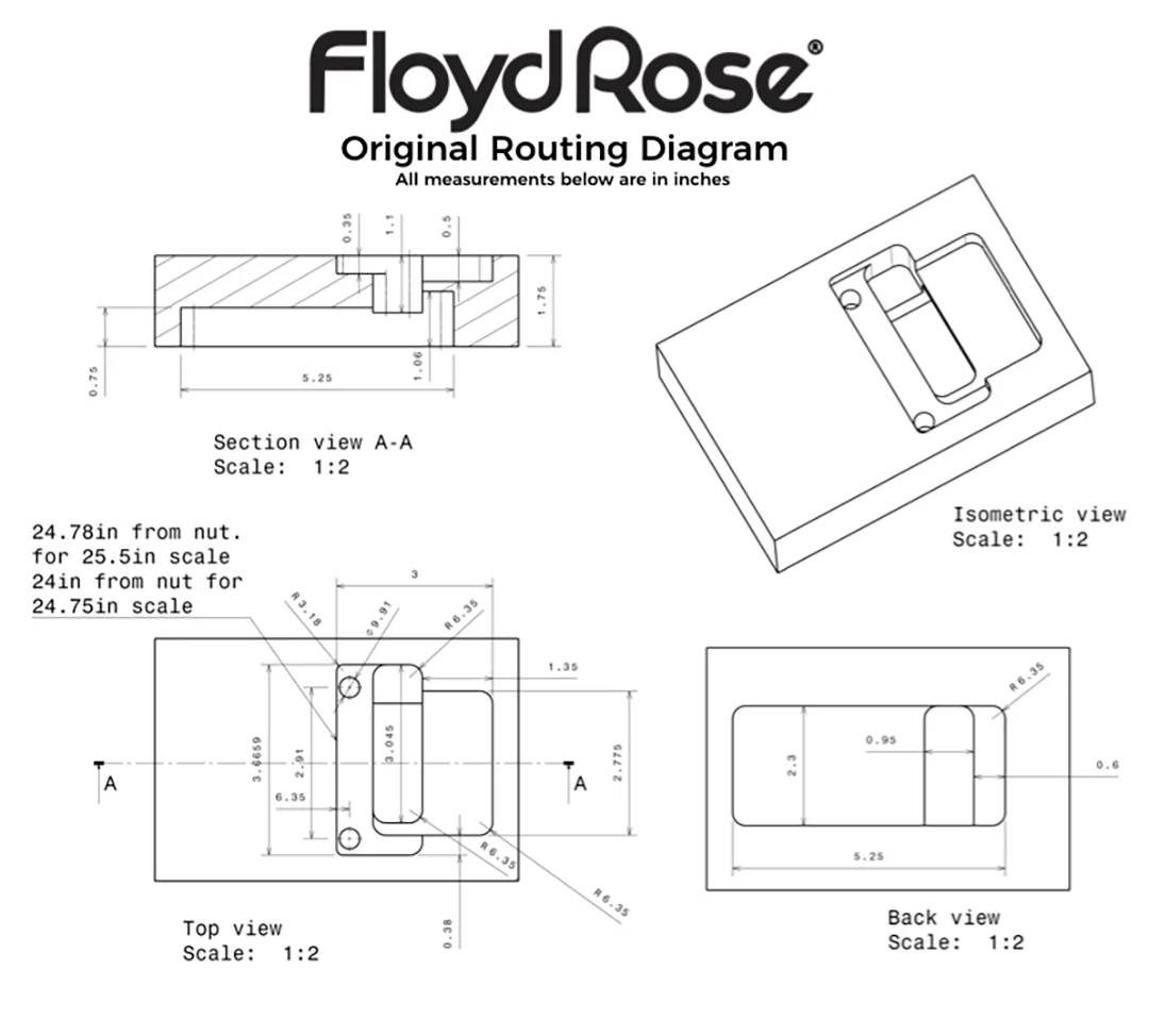 SB-5200 Original Floyd Rose® Locking Tremolo - Image 6