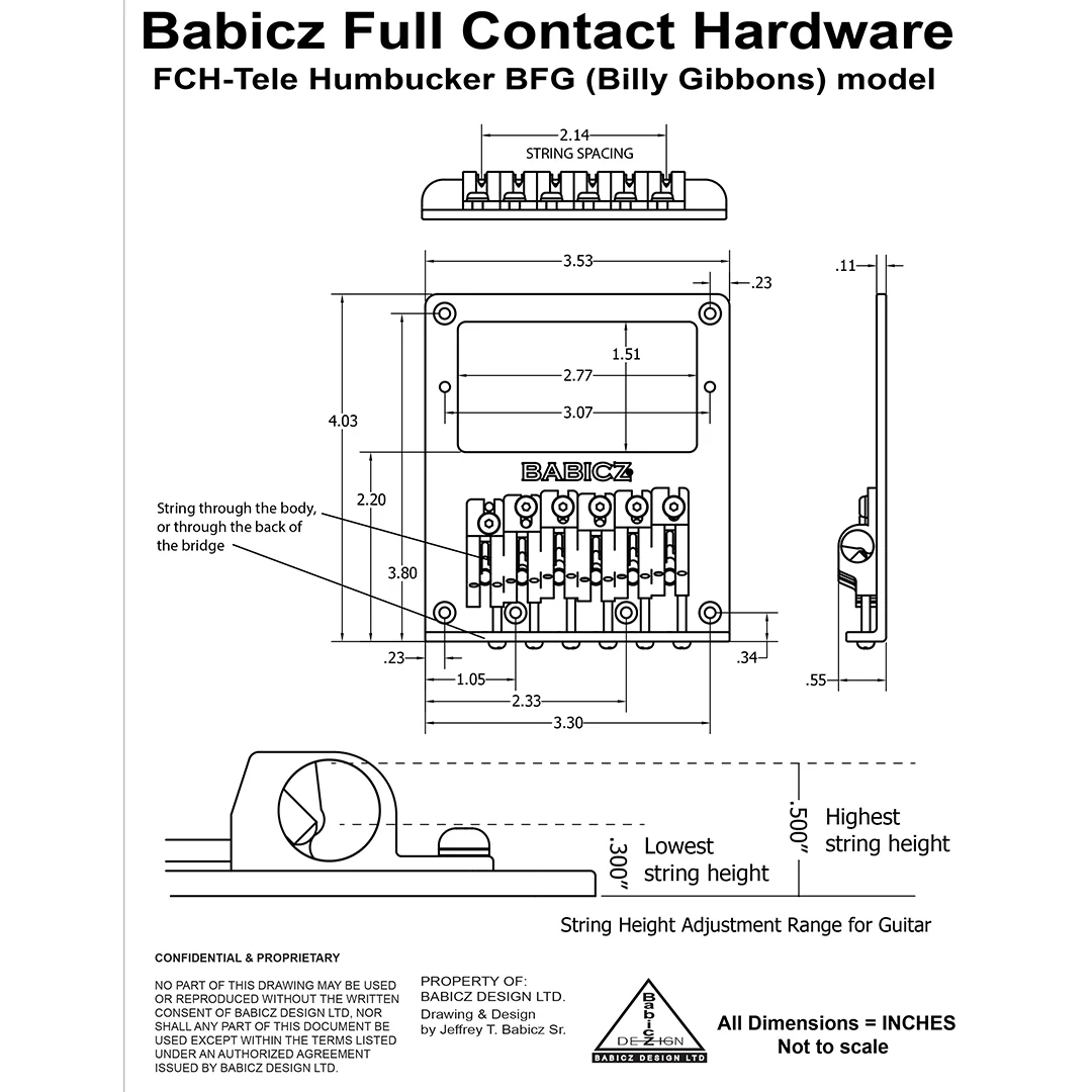 Babicz Full Contact Fch BFG Tele Style Humbucker - Image 2
