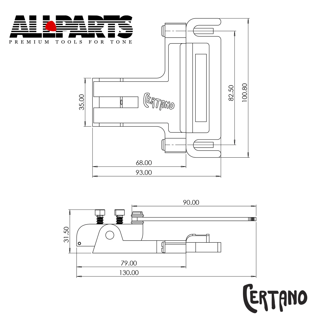 Certano Honky-tonk Special B&G Bender - SAE - 3.25" Post Spacing - Image 9