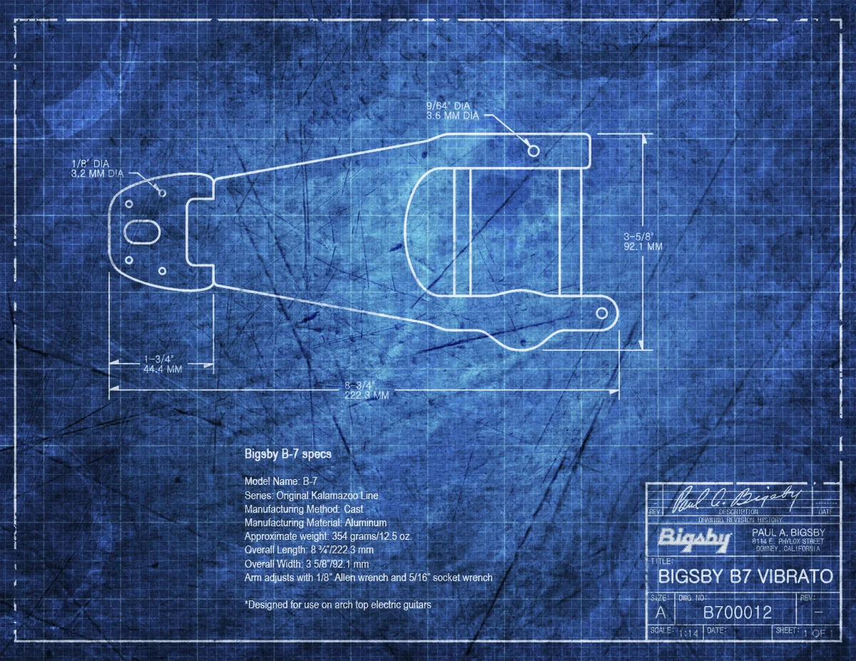 TP-3670 Bigsby® B7 Vibrato Tailpiece - Image 5