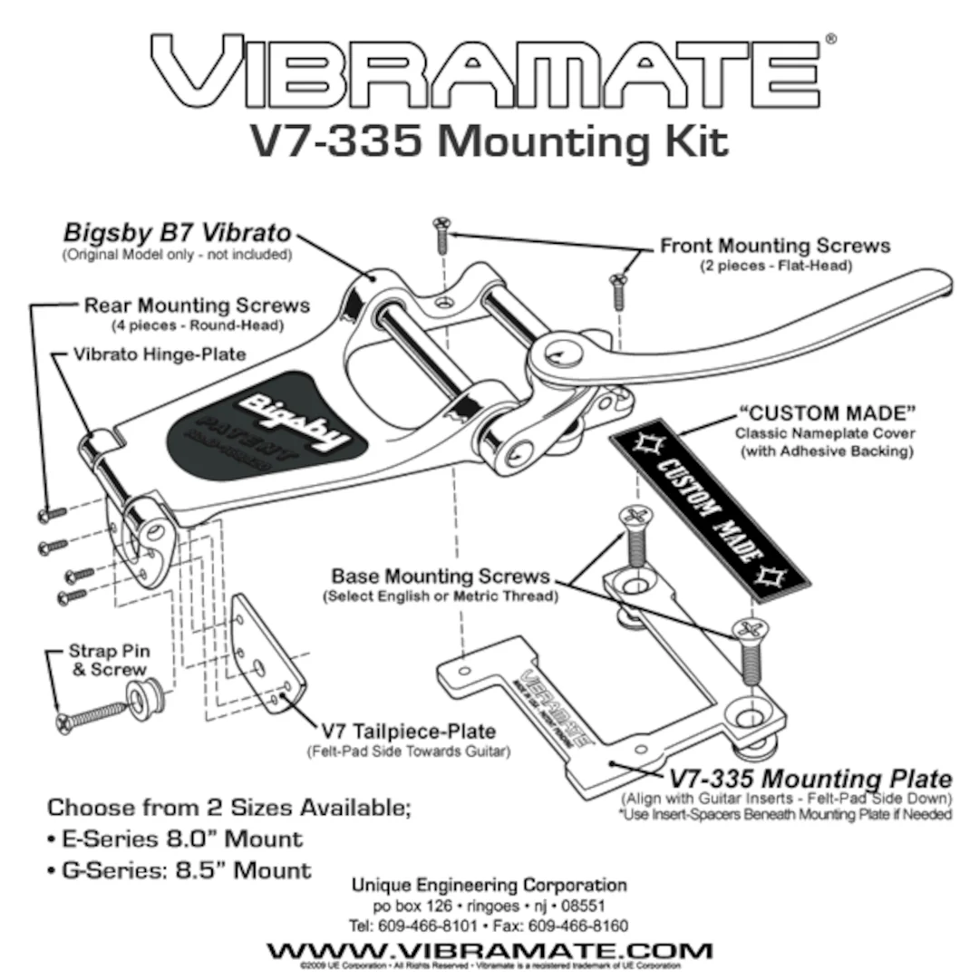 TP-3772-001 Nickel Bigsby® V7-335 G Vibramate® for Gibson® ES-335® - Image 4