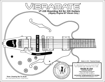 TP-3773-001 Nickel Bigsby® V7-335 E Vibramate® for Epiphone Dot® - Image 4